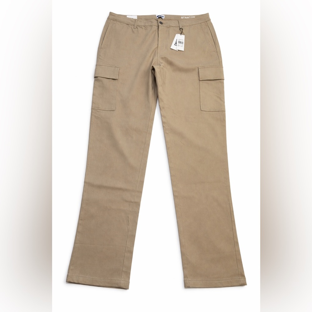 DKNY Stanton Slim Fit Cargo Pants 36x32 Khaki NWT Ultimate Stretch